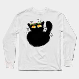 Flower Crown Cat 2 MS paint Long Sleeve T-Shirt